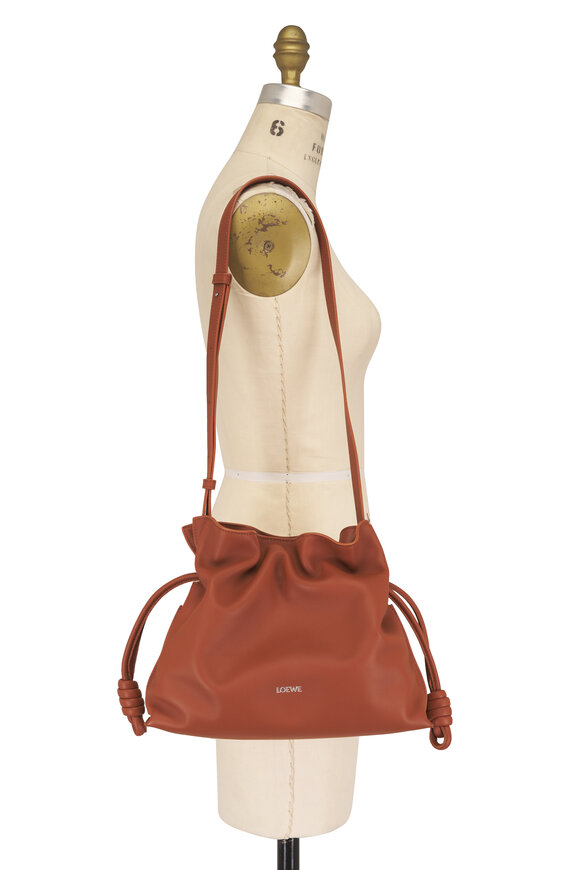 Loewe Medium Flamenco Brown Leather Clutch - view 7