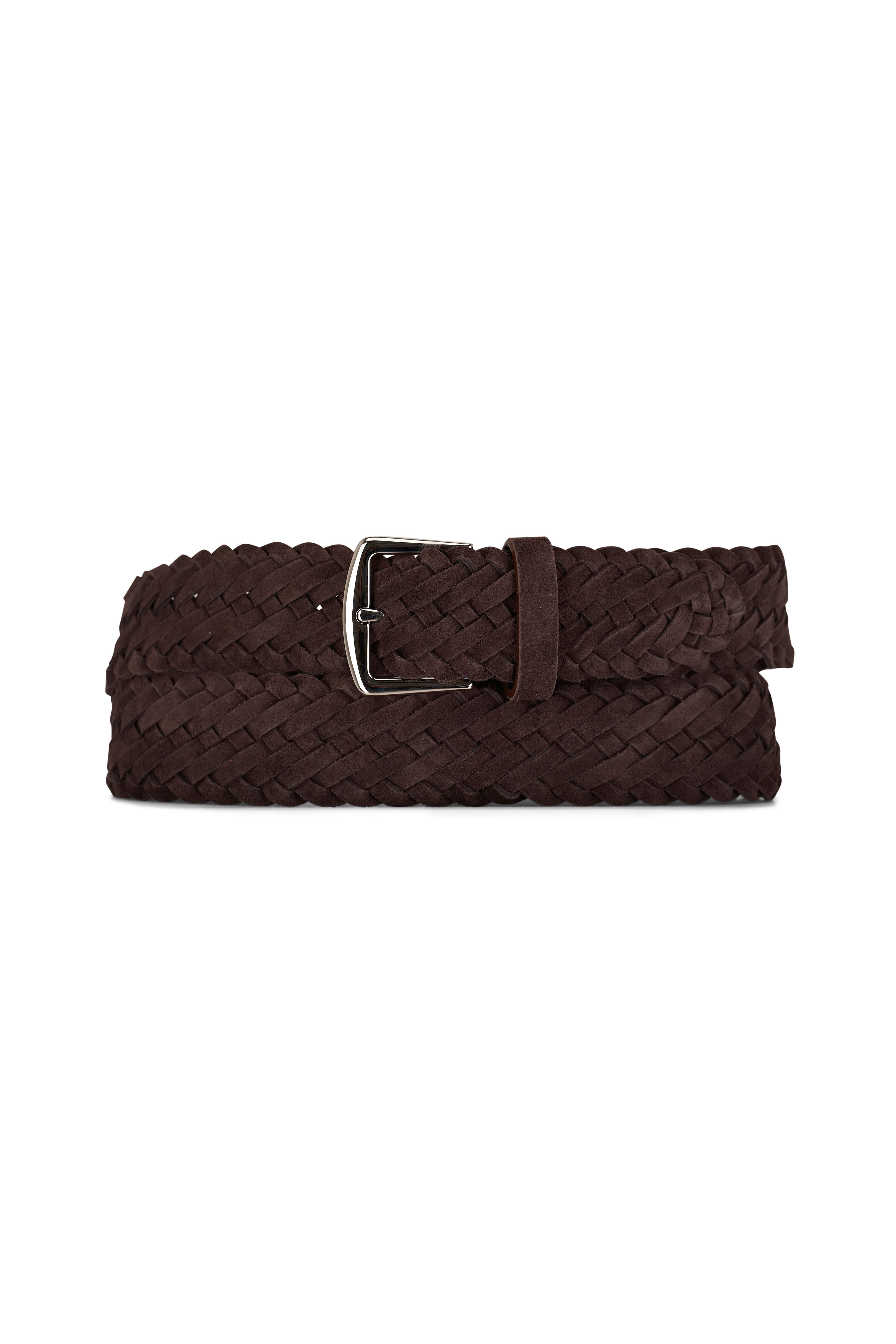 Loro Piana - Chocolate Brown Suede Braided Belt