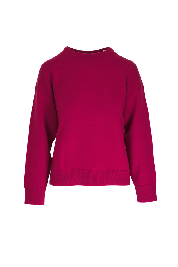 Vince Raspberry Structured Pullover Sweater