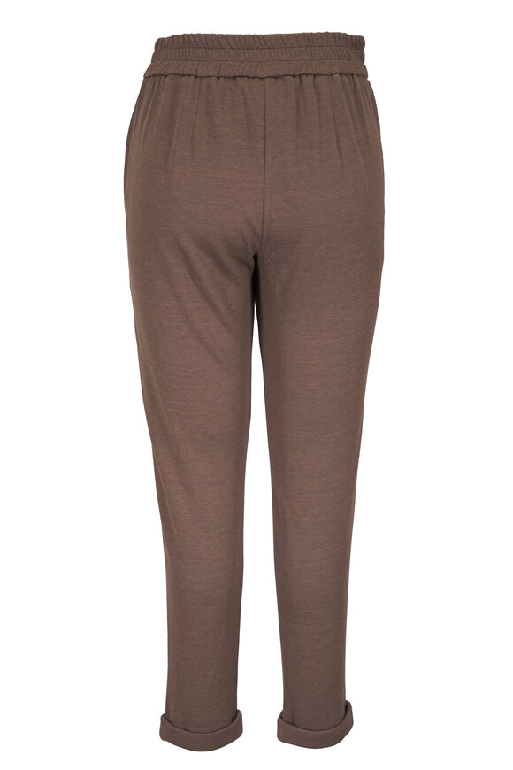 Brunello Cucinelli - Chocolate Cotton & Silk Monili Trim Pocket Pant