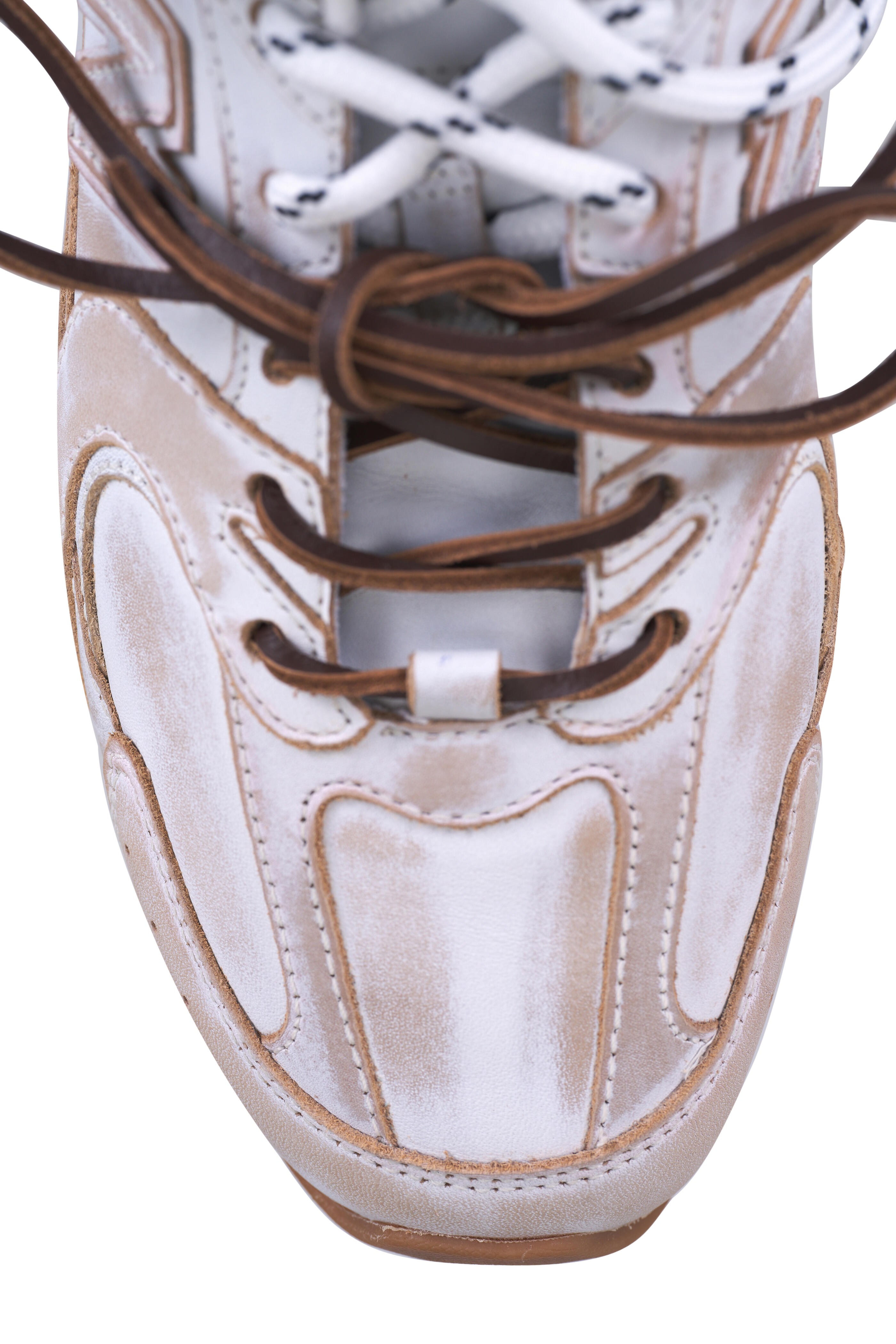 Miu Miu - Bianco 530 SL Leather Low Top Sneaker