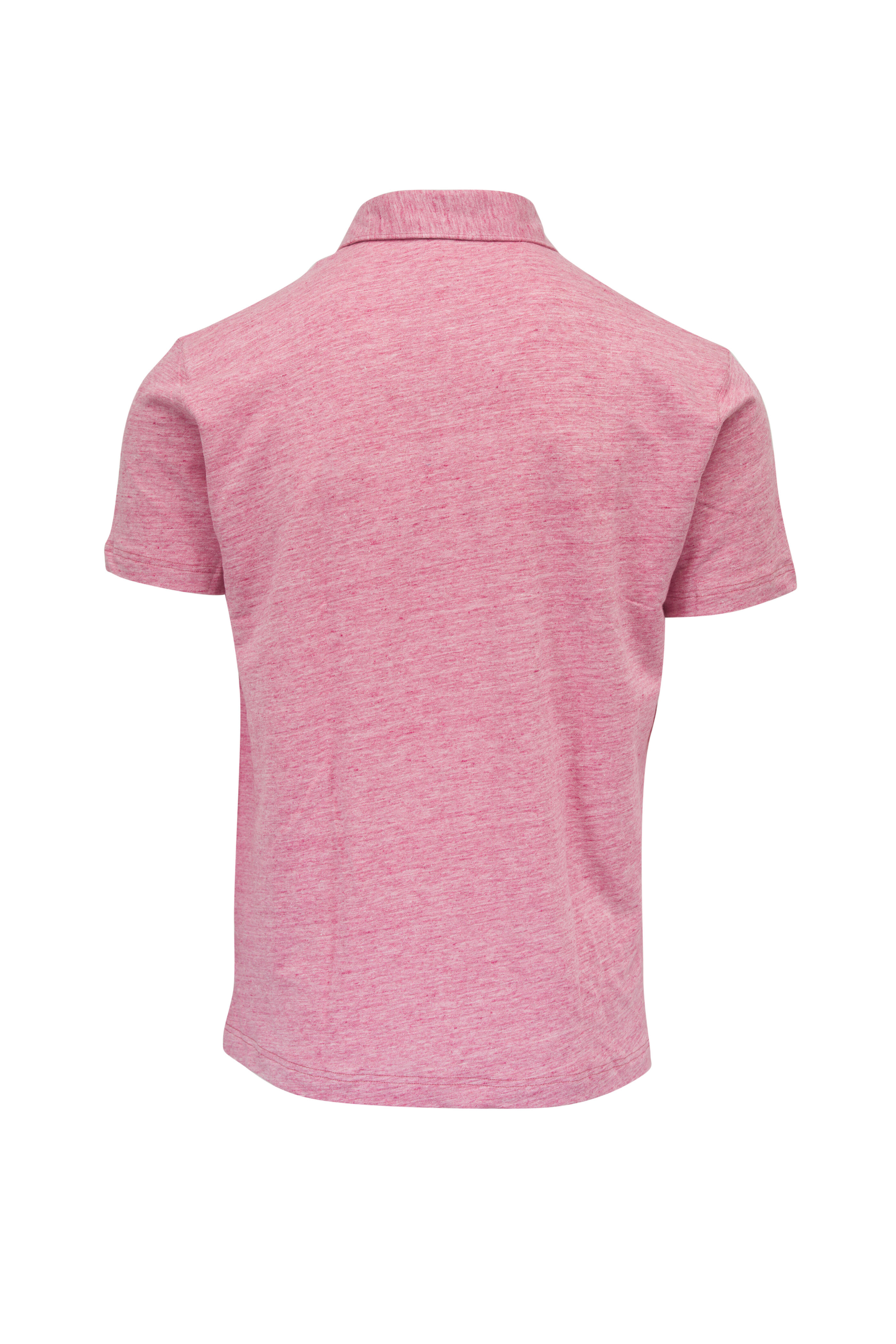 Stefan Brandt - Coral Linen Jersey Polo