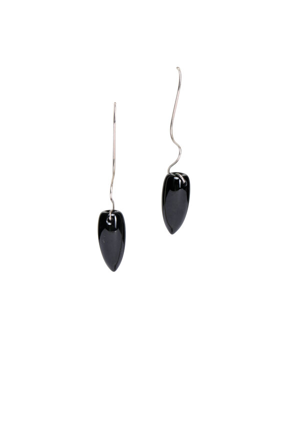 Tina Chow Black Jade Zig Zag Earrings - view 1