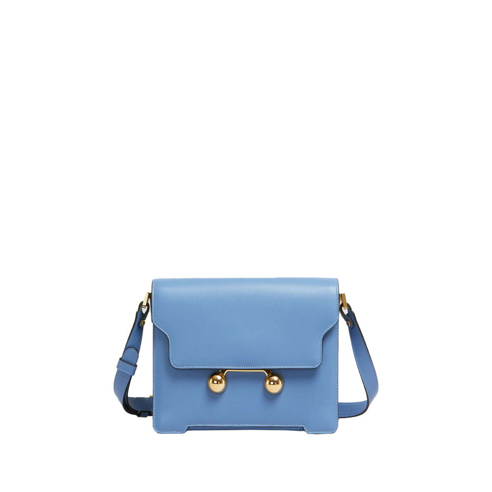 【MARNI】 MEDIUM SHOULDER BAG Blue leather Trunkaroo medium shoulder bag | Marni