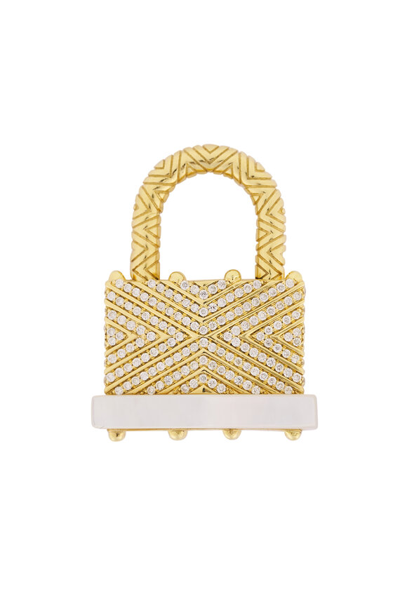 Harwell Godfrey Diamond Lock & Key Set Pendant