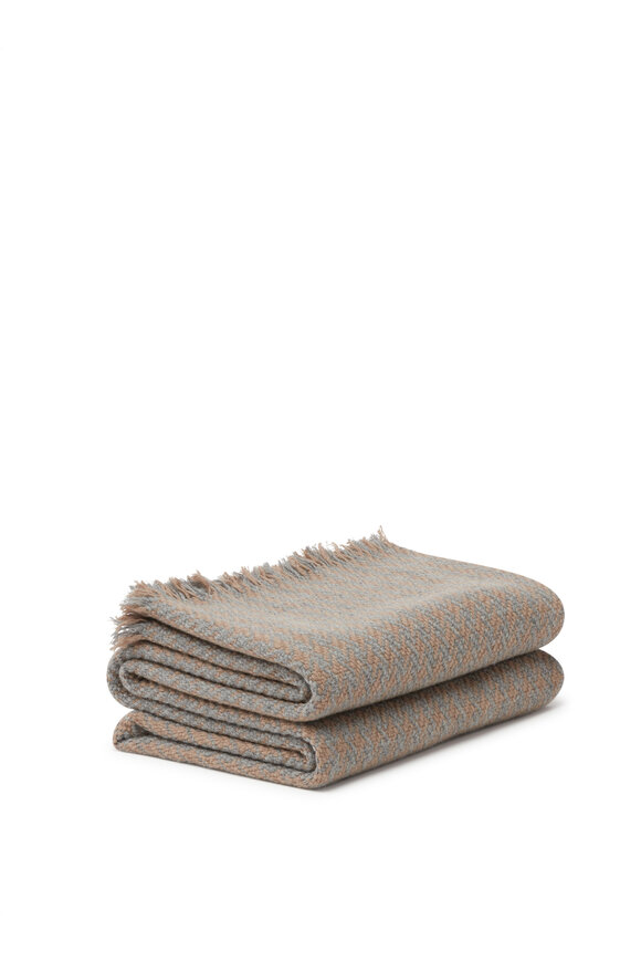 Alonpi - Tolone Gray & Beige Cashmere Throw