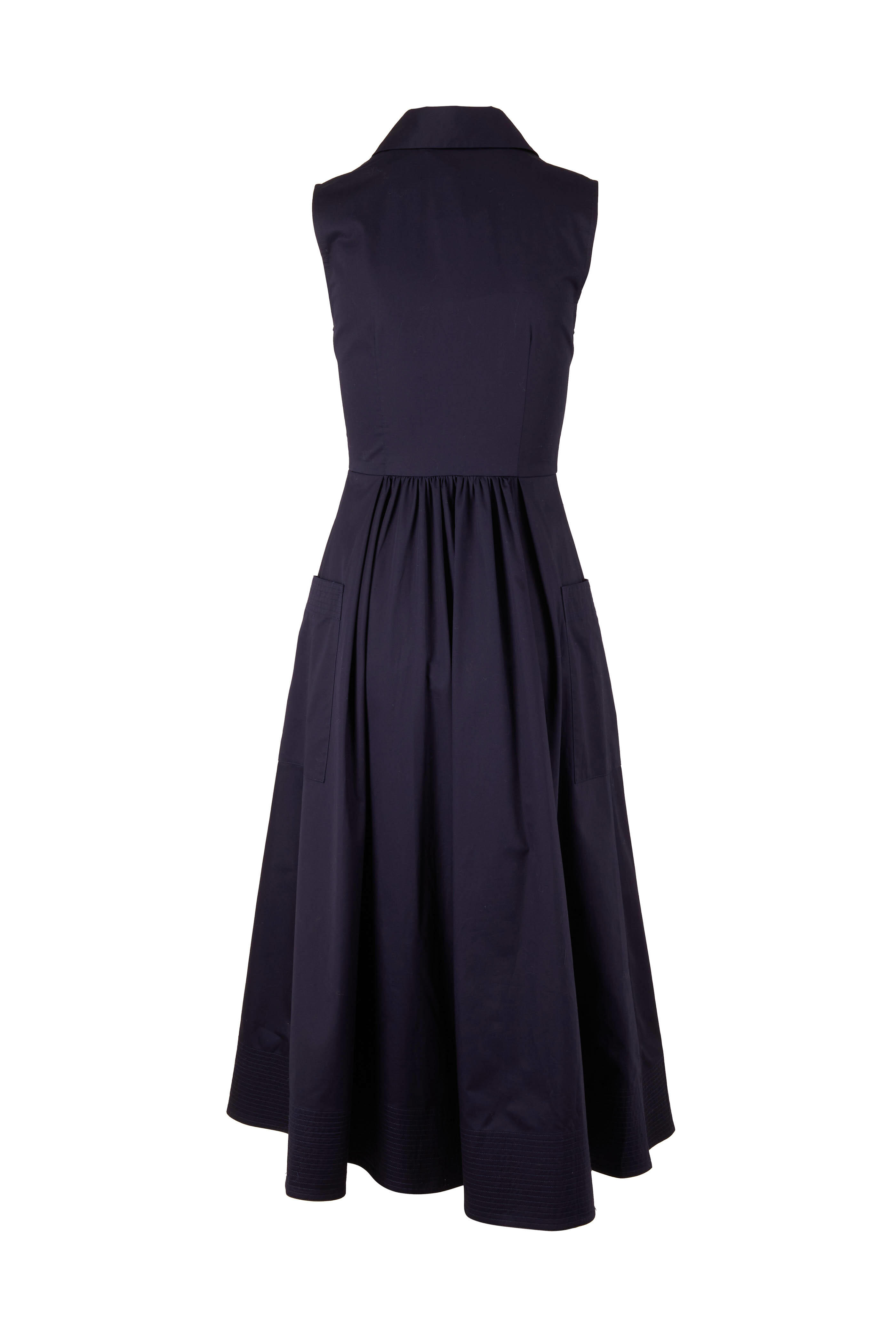 CO Collection - Essentials Navy Sleeveless Button Down Dress