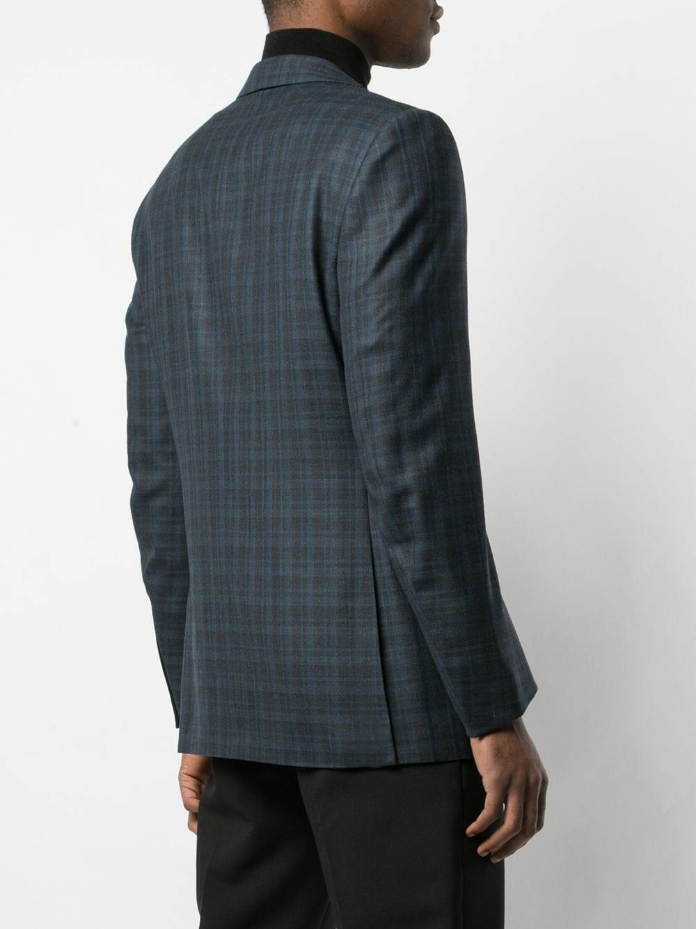Zegna - Teal & Brown Glencheck Wool Sportcoat