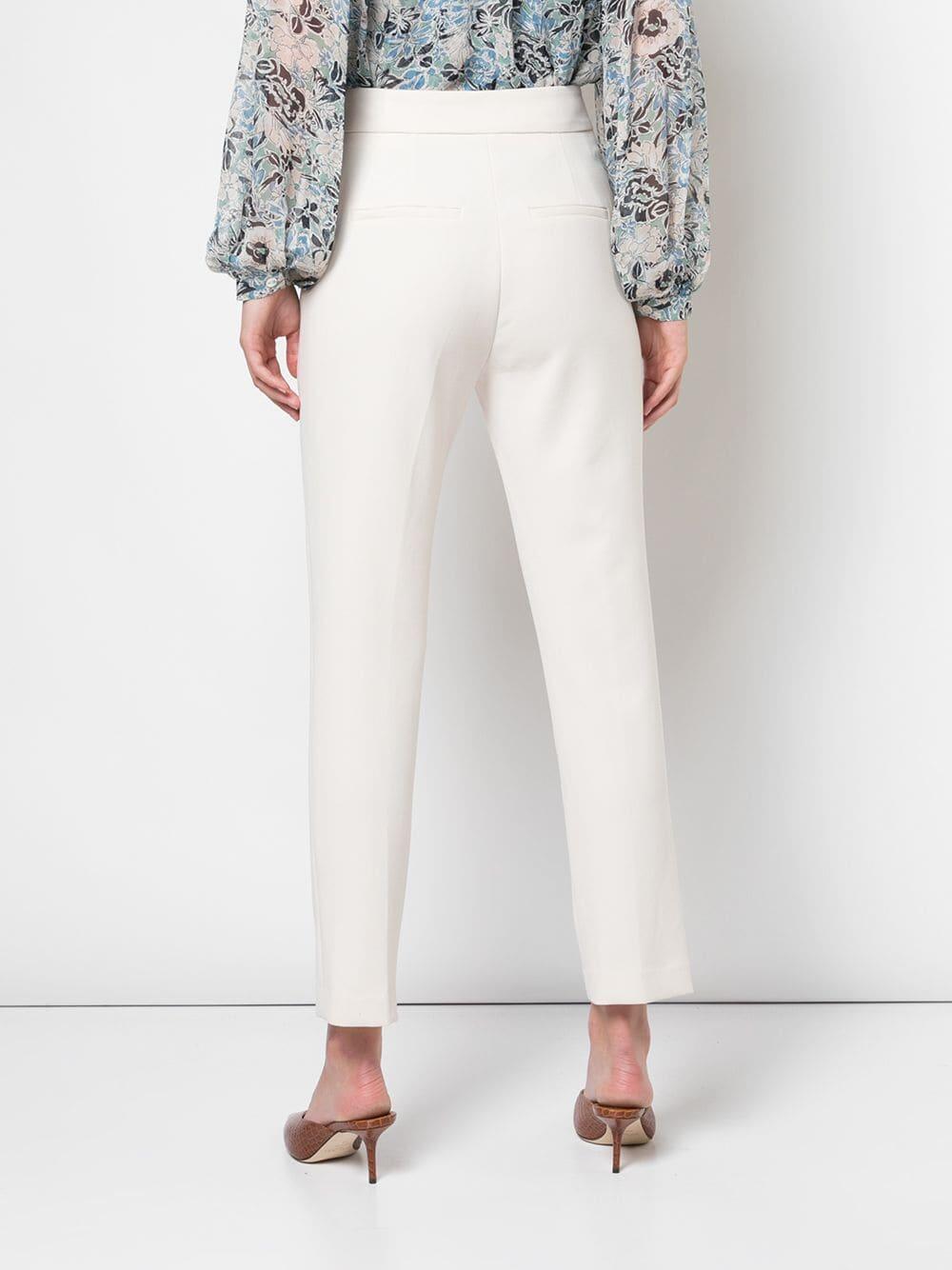 Veronica Beard - Friedman Ivory Button Pocket Cropped Pant