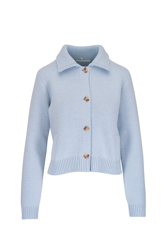 Fendi - FF Fisheye Light Blue Cropped Cardigan | Mitchell Stores