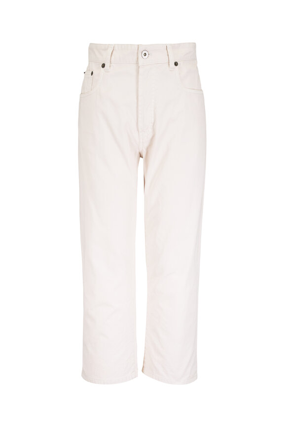 Miu Miu Cropped White Jean - view 1