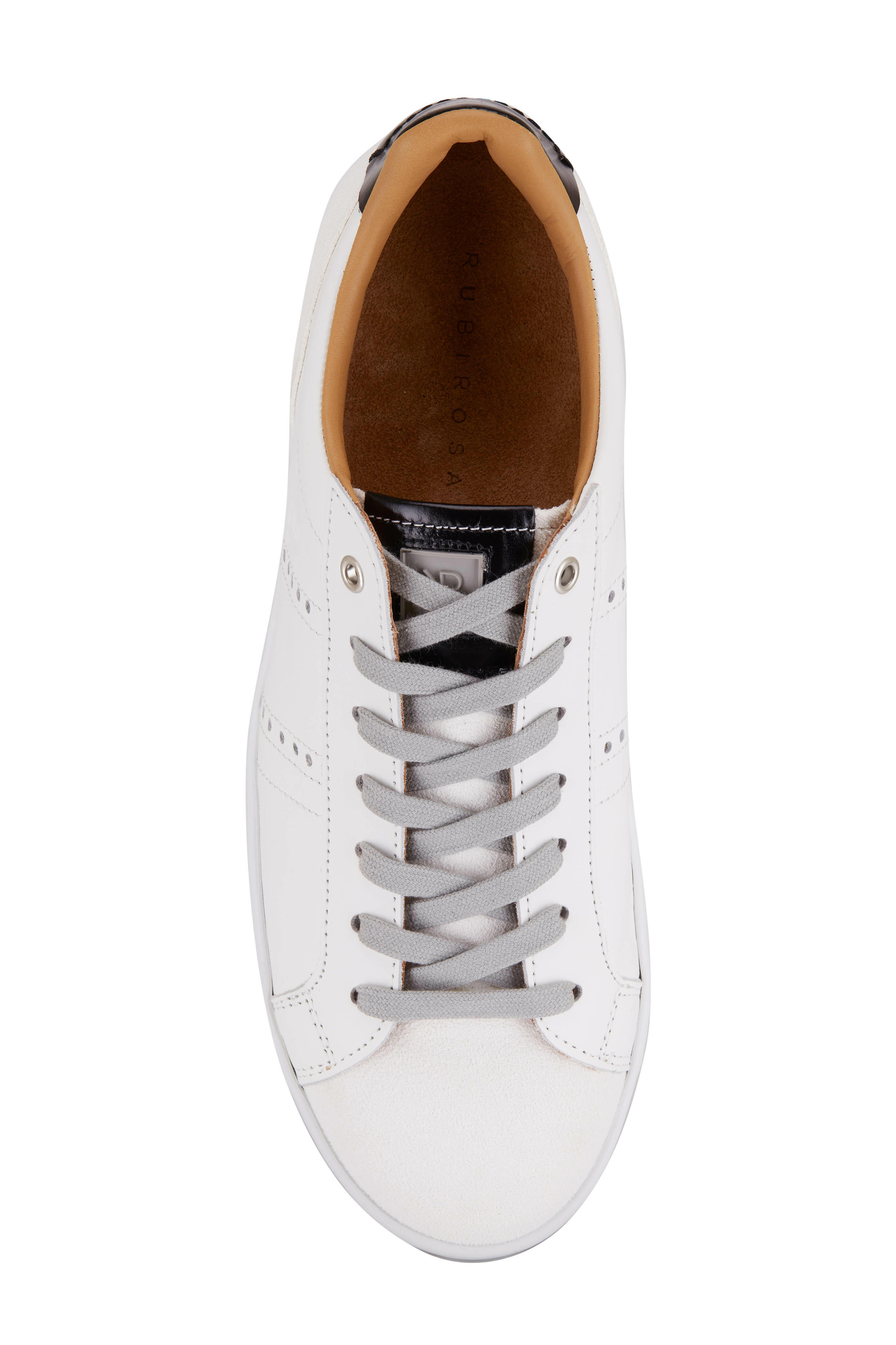 RUBIROSA - Odile White Leather & Suede Low Top Sneaker