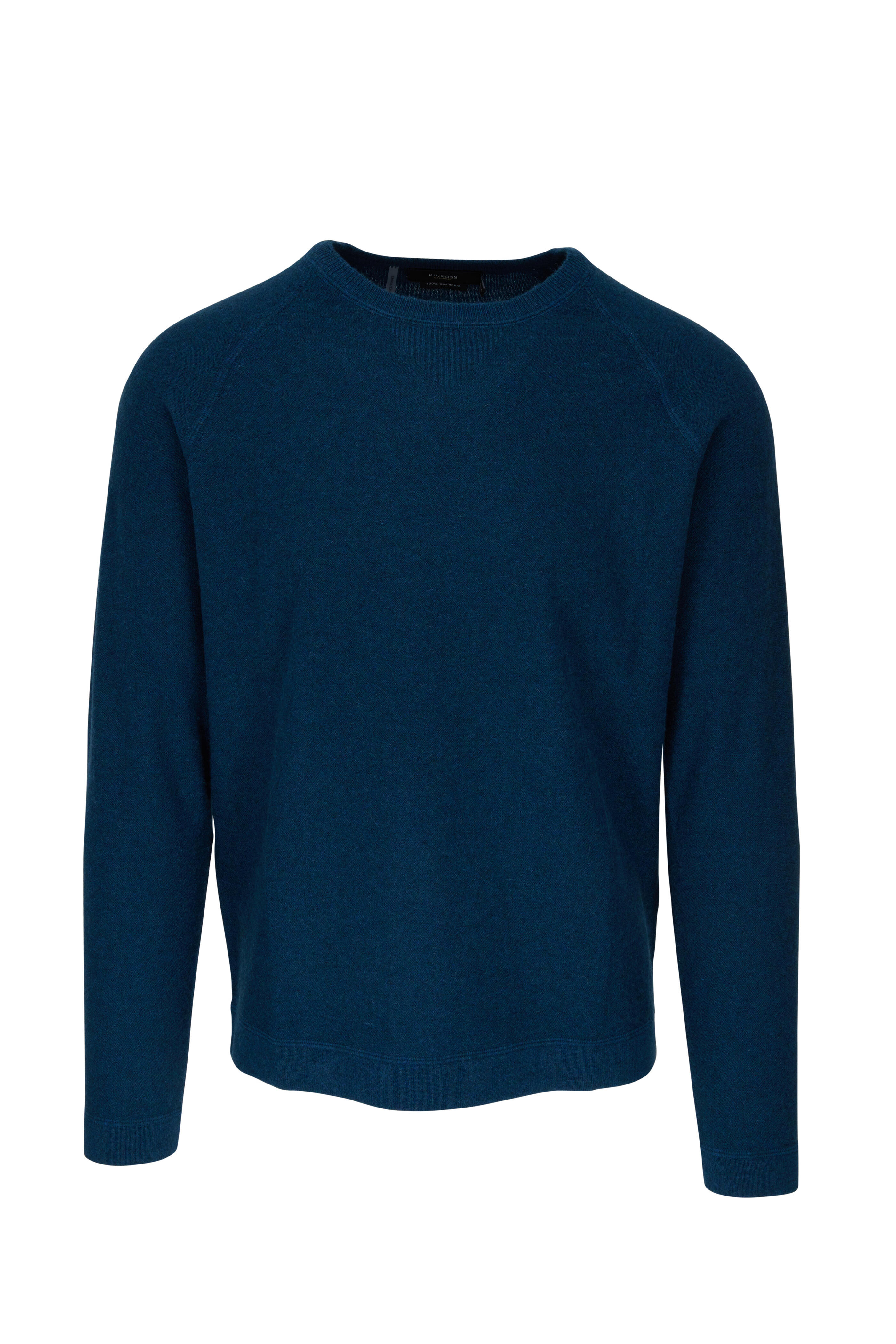 Kinross - Adriatic Cashmere Raglan Sleeve Pullover