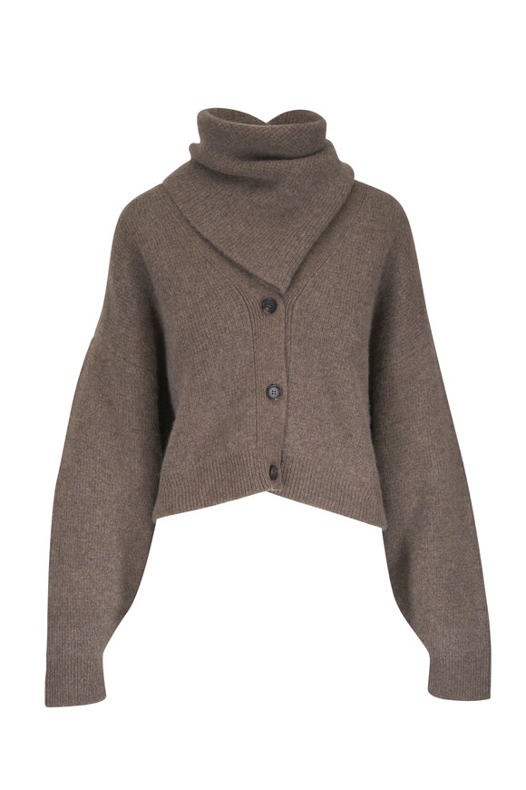 Le Kasha Derios Olive Organic Cashmere Cardigan - view 1