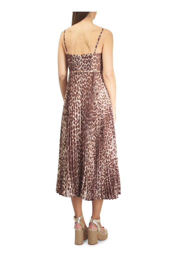Zimmermann Sunray Animal Print Pleated Picnic Dress - view 4