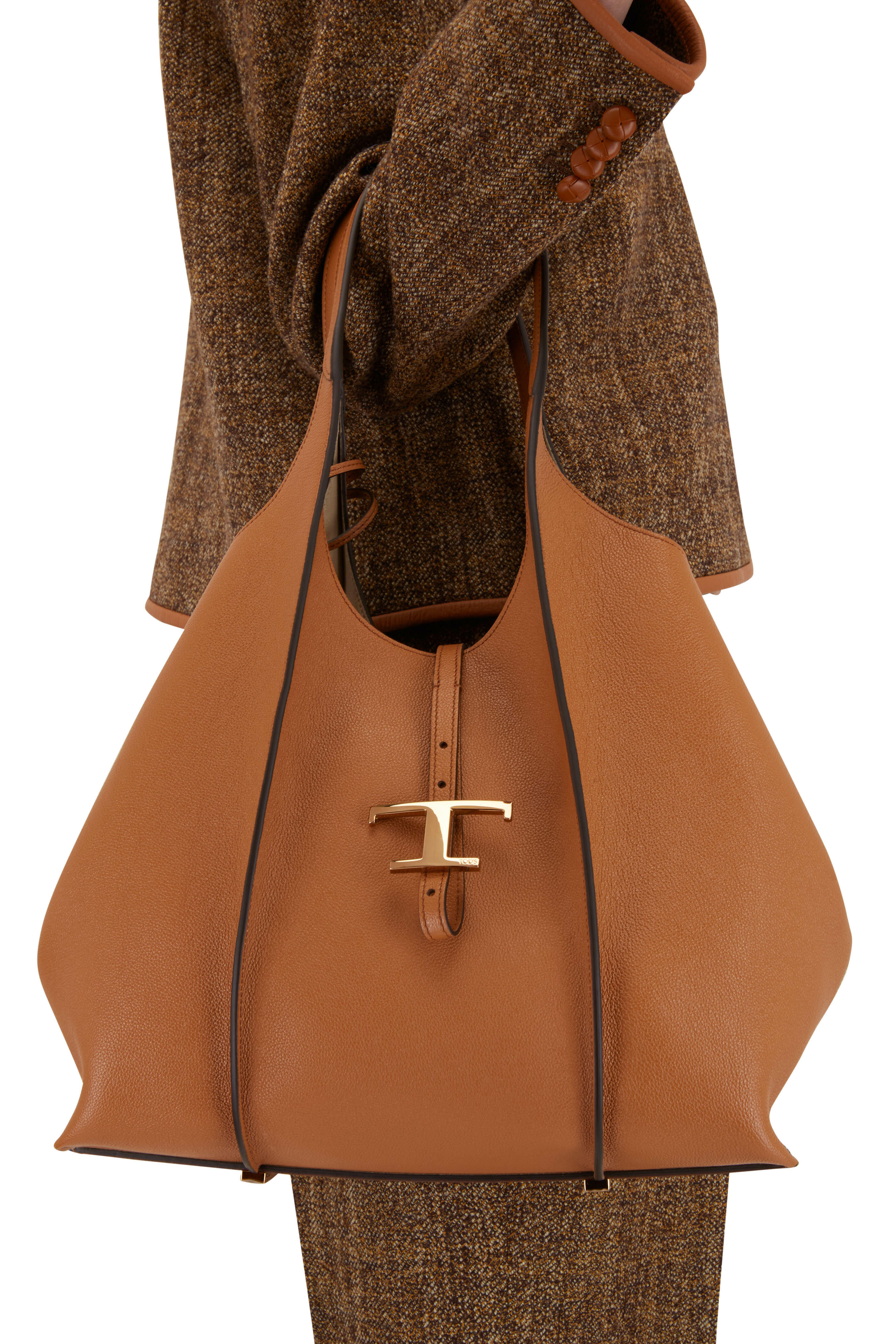 Tod's - Kenia Brown Leather Medium Bucket Bag