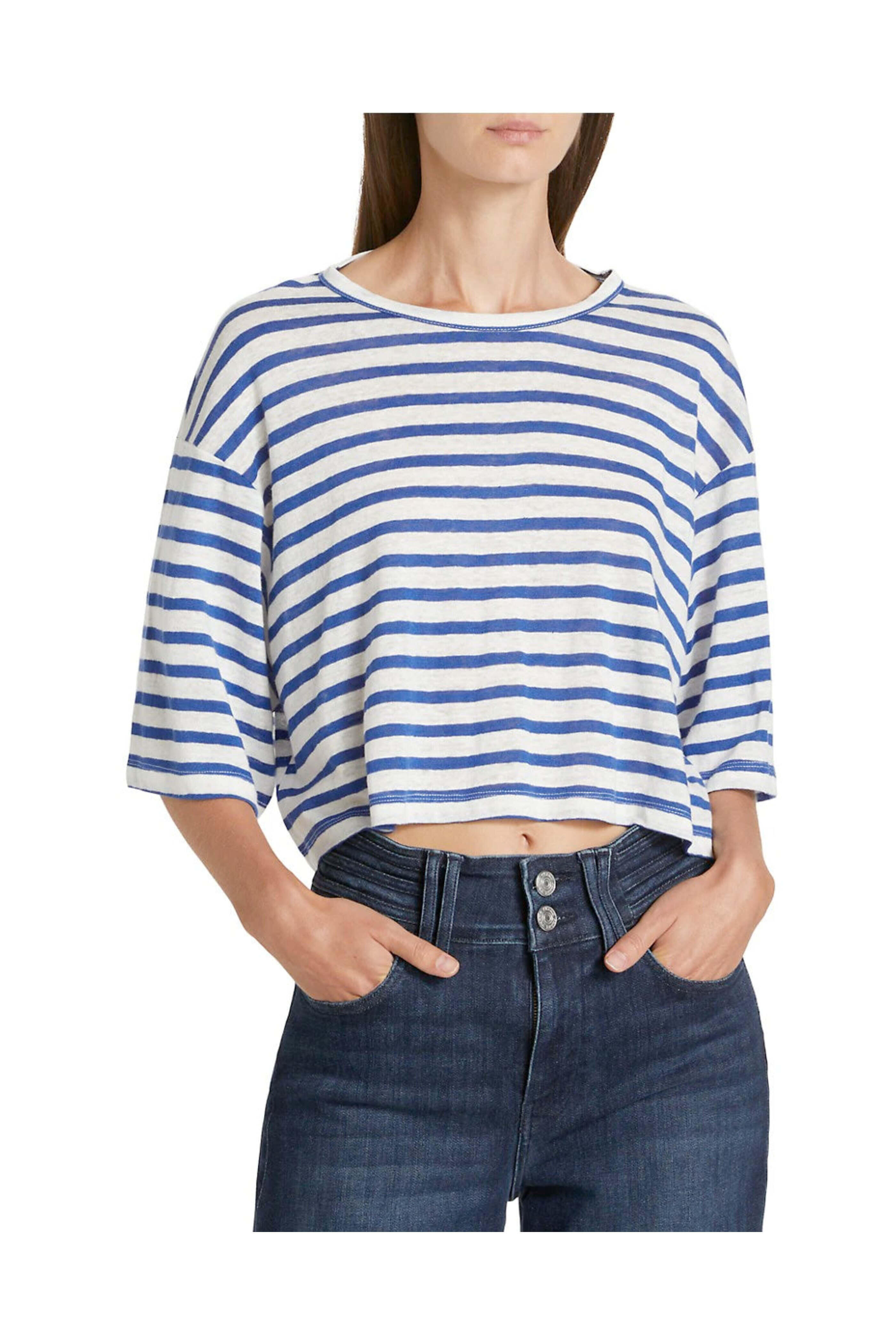 Frame - Ultramarine Boxy Crop Tee | Mitchell Stores