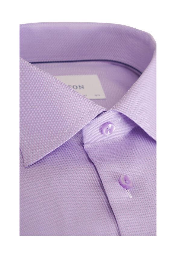 Eton Purple Textured Cotton Contemporary Dress Shirt - view 2