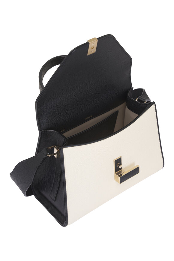 Valextra Mini Inside Chiaroscuro White & Black Satchel - view 4
