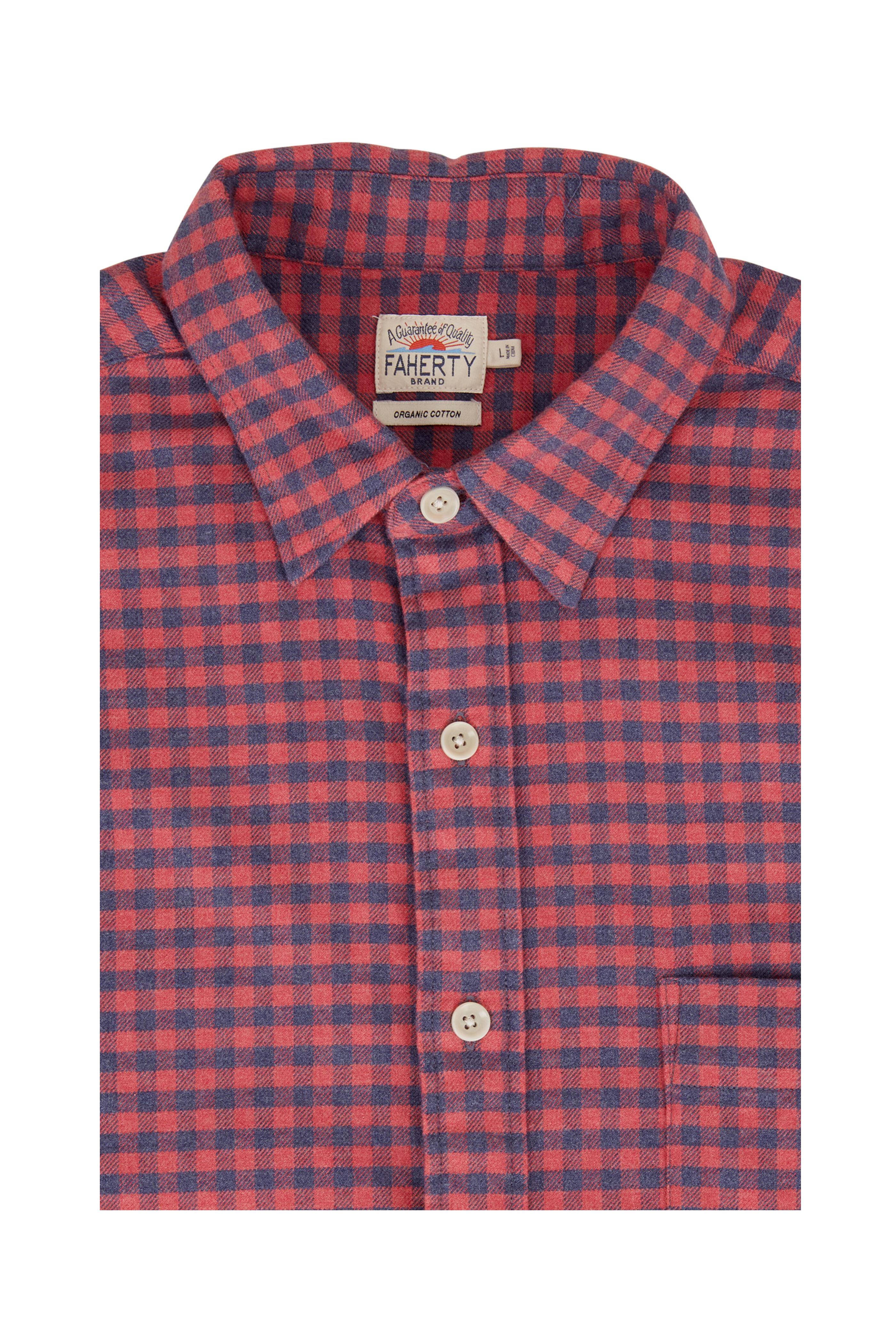 Faherty Brand - Seaview Rose Gingham Flannel Sport Shirt