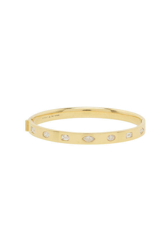 Kwiat - Yellow Gold Fancy Shape Diamond Bangle 