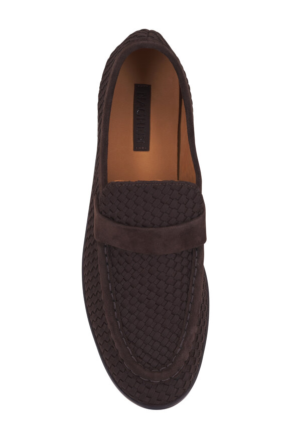 Naghedi Sonoma Chocolate Woven Suede Penny Loafer - view 3