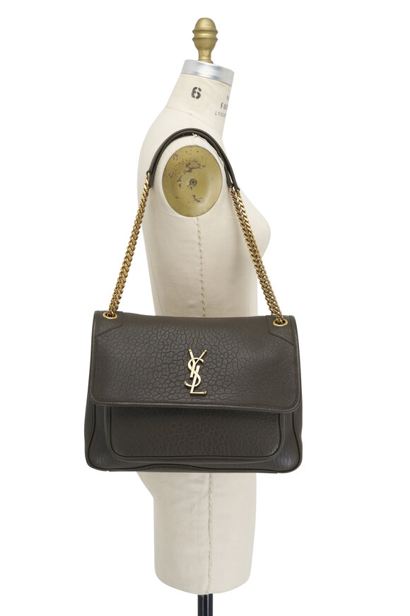 Saint Laurent - Large Niki Light Musk Leather Shoulder Bag