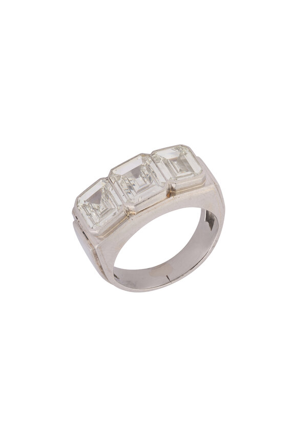 Vintage Collection French Three Stone Diamond Ring