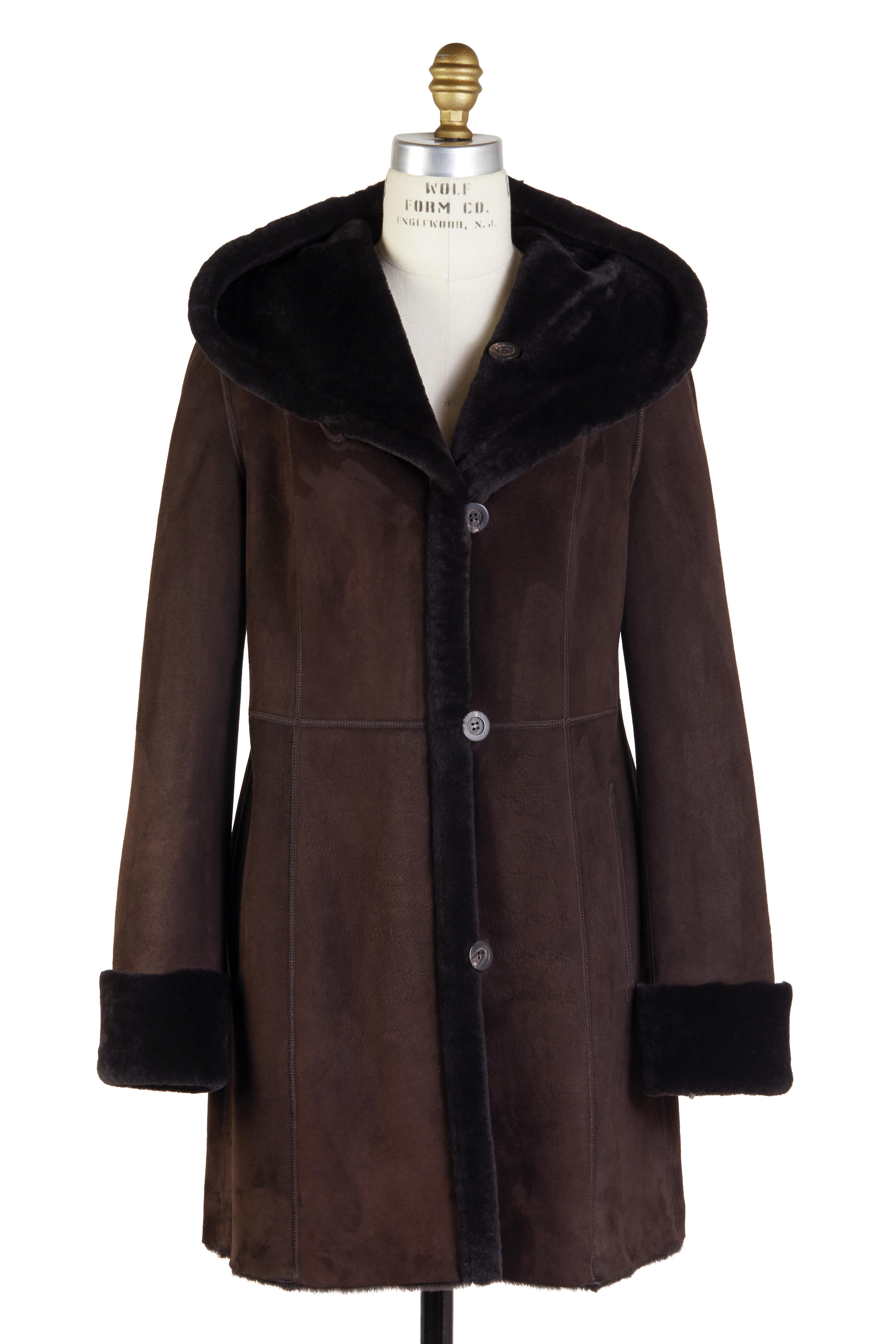 Viktoria Stass - Ebony & Brown Shearling Coat
