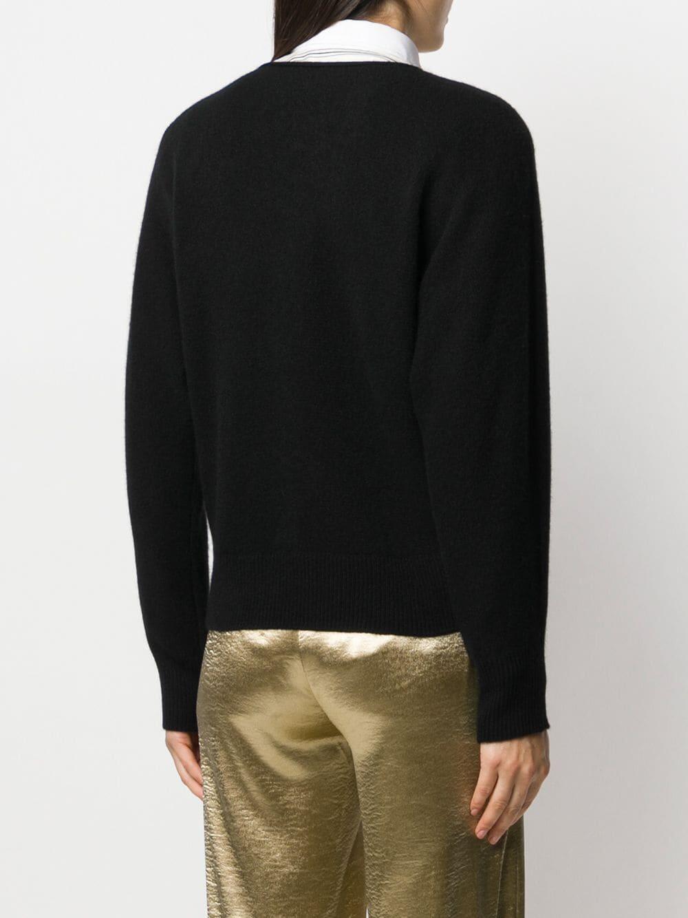 Nili Lotan - Stanton Black & Gunmetal Wool Knit Sweater