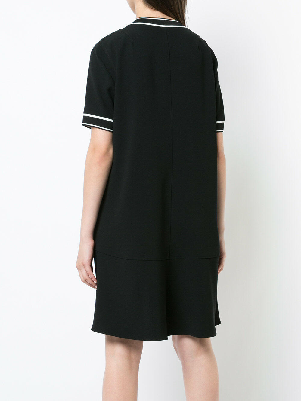 Rag Bone Thatch Black Crepe Relaxed Short Sleeve Dress