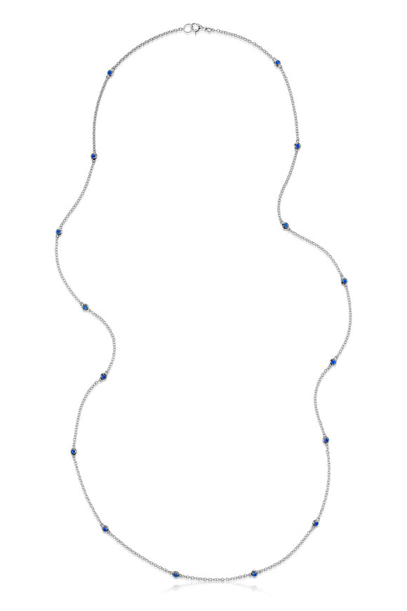 Nam Cho 18k Blue Sapphire Station Adjustable Necklace - view 1