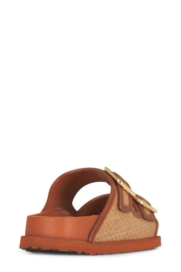 1774 Birkenstock Arizona Ginger Brown Raffia Sandal - view 4