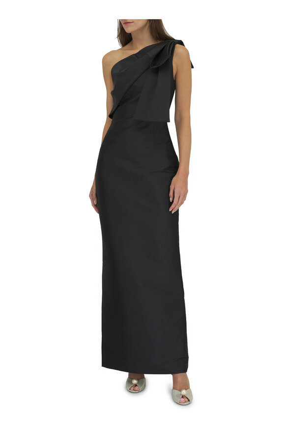 Sachin + Babi - Bonnie Jet Black One-Shoulder Gown 