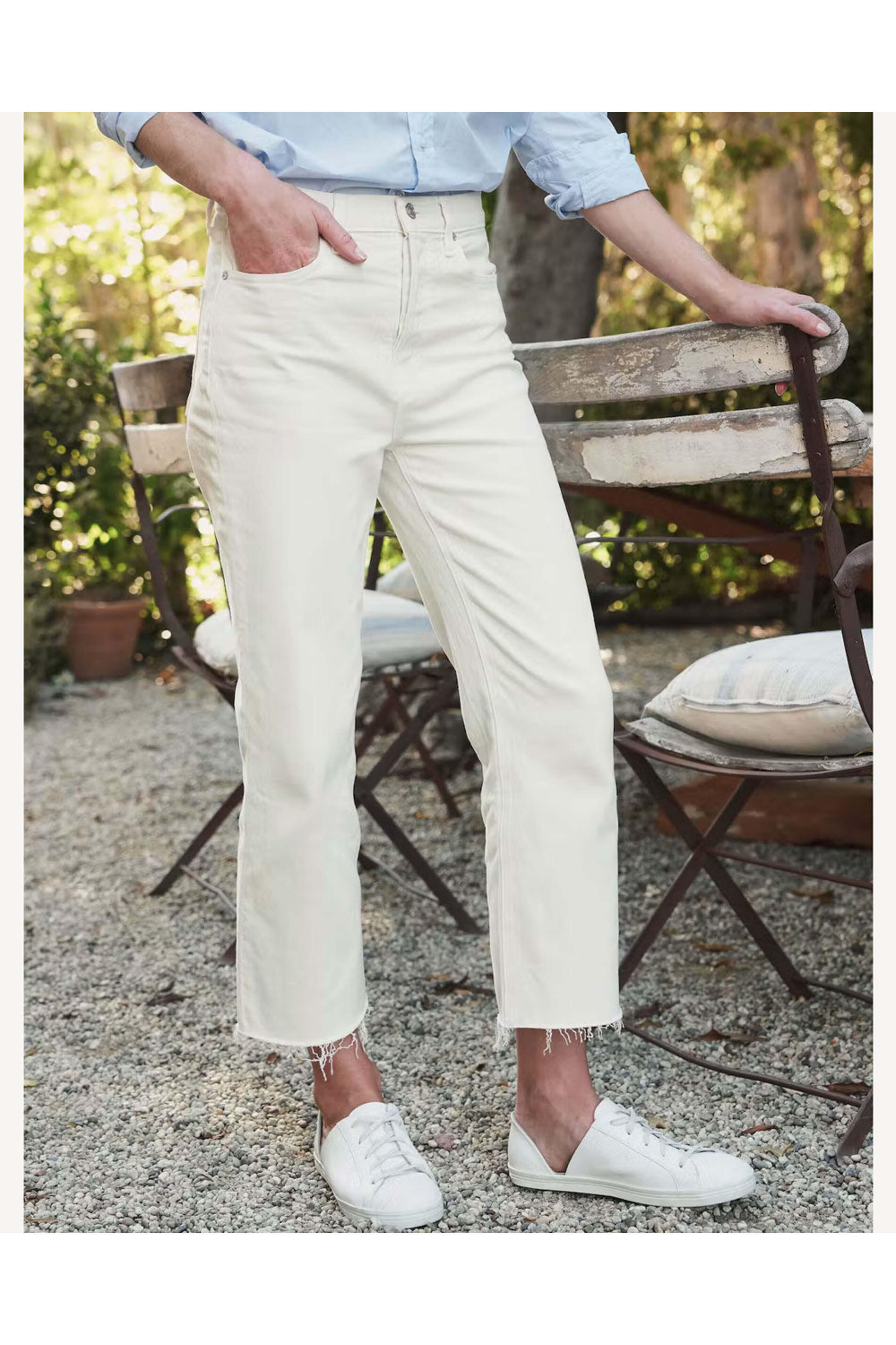 Frank & Eileen - Monaghan Mom Jean in Cream