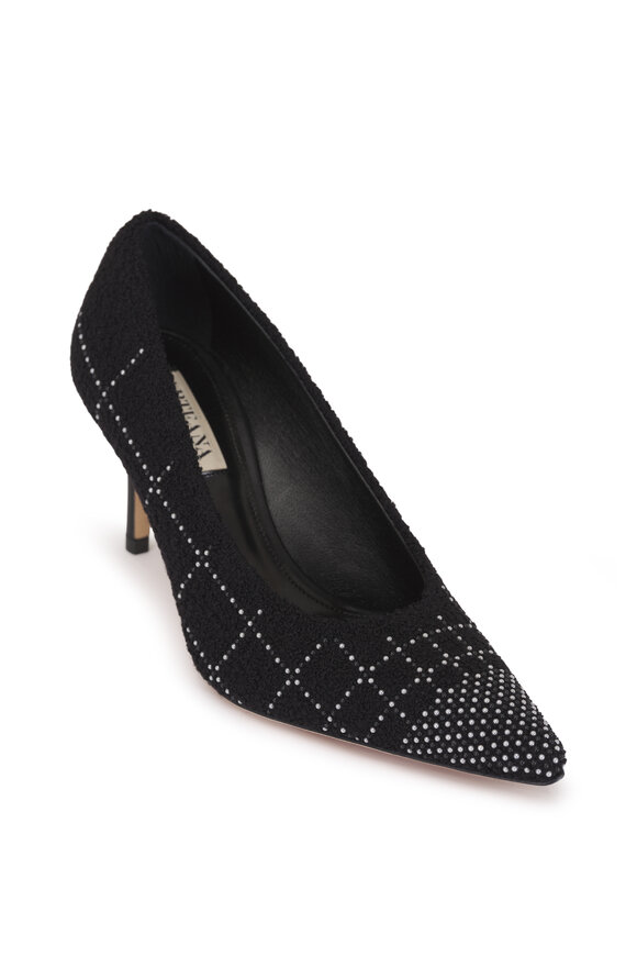 Arteana Perla Black Tweed & Pearl Embellished Pump, 75mm