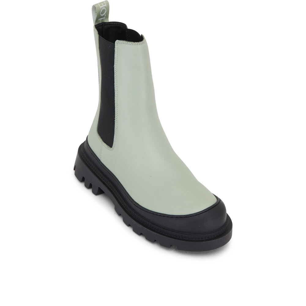 Loewe - Light Green Leather Chelsea Boot | Mitchell Stores