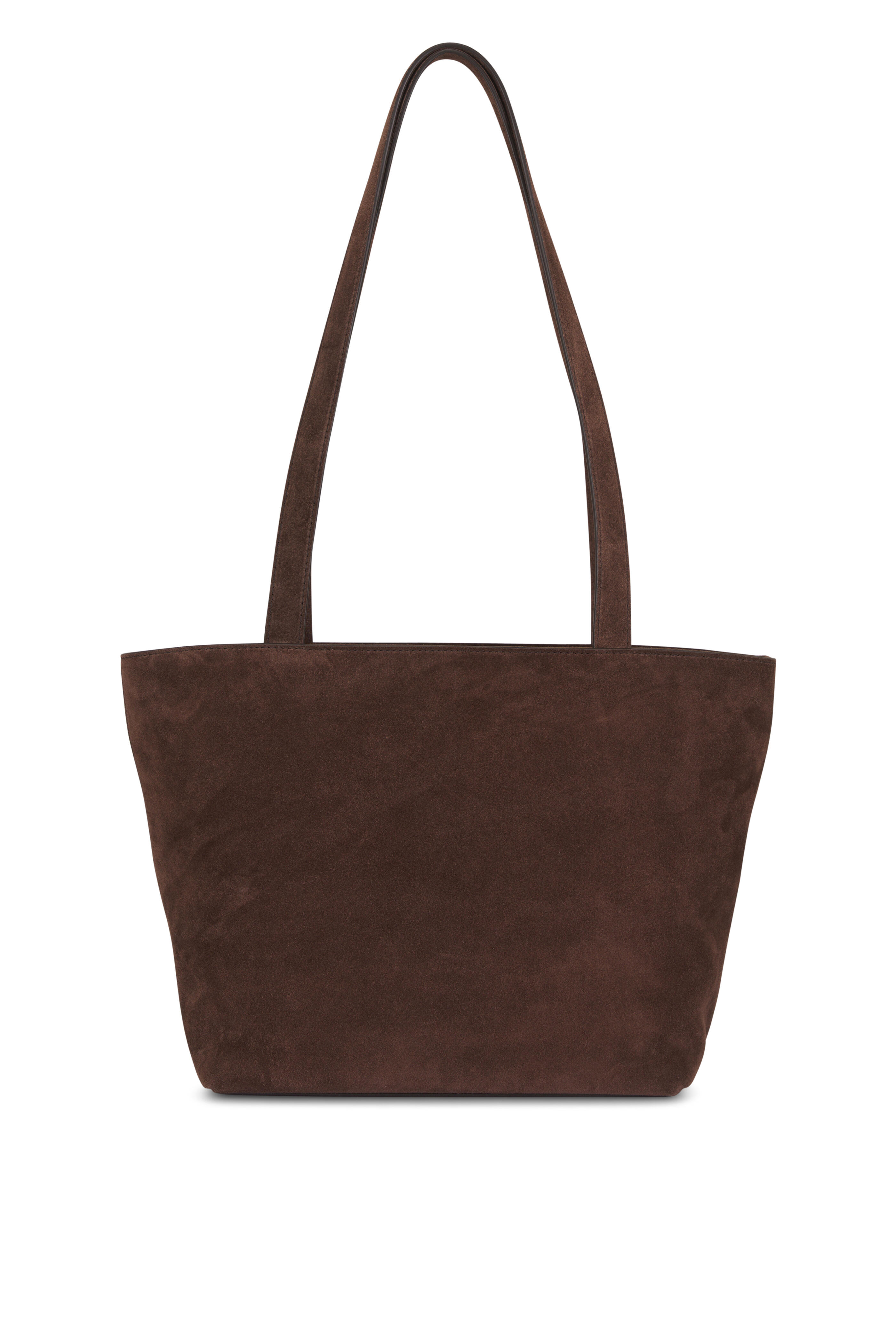 The Row - Nano Parker Dark Brown Suede Zip Tote - view 2