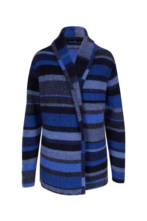 The Elder Statesman - Multicolored Blue Stripe Smoking Jacket