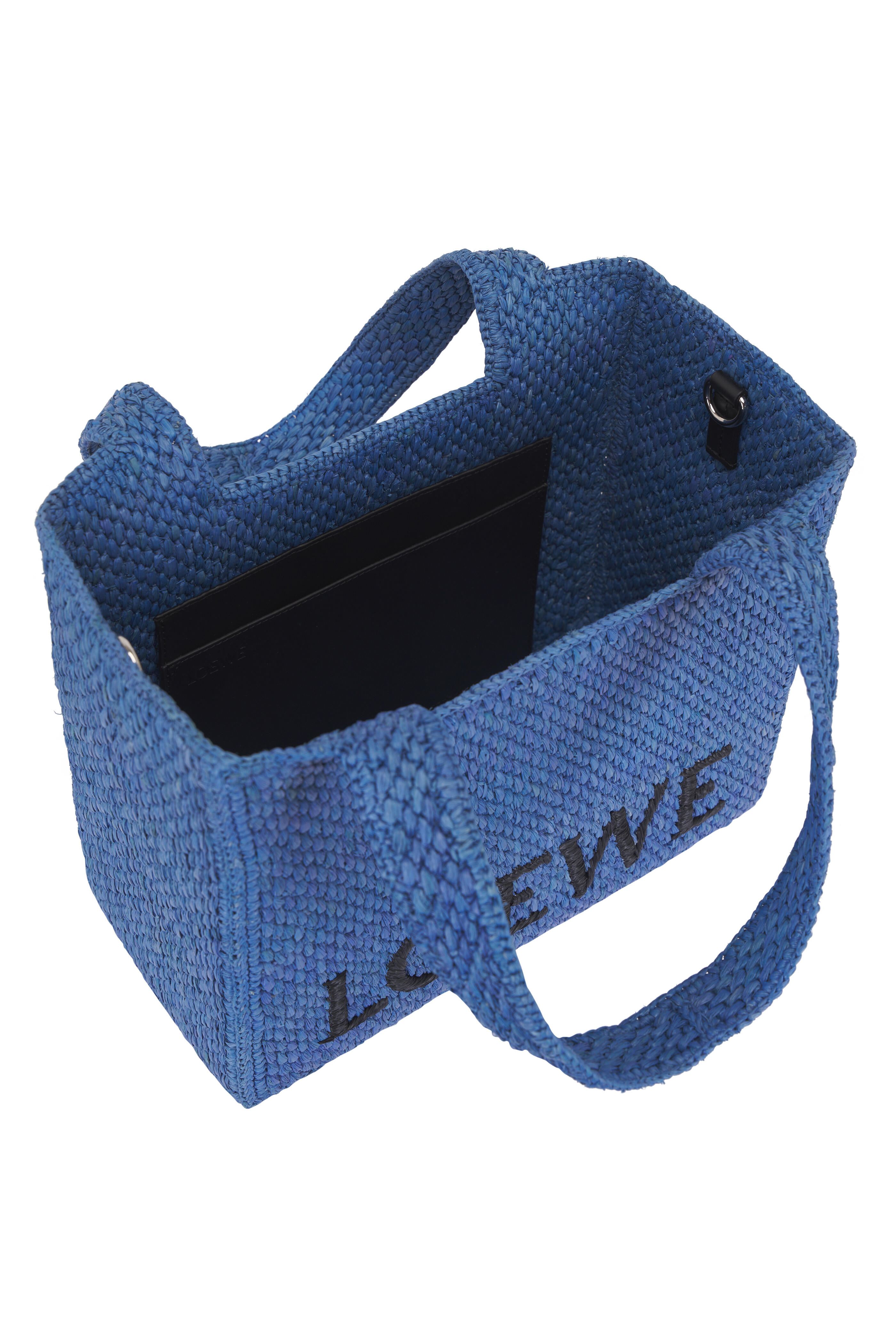 Loewe - Medium Light Blue Raffia Tote