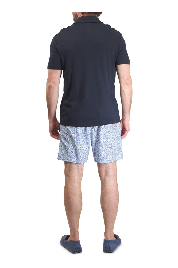 Paul & Shark Navy Extra Soft Interlock Polo - view 3