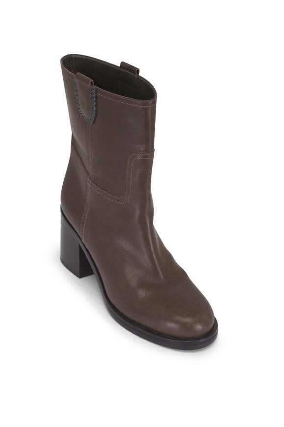 VALENTINO GARAVANI 未使用 Valentino Garavani - Light Ivory Leather Rockstud Ankle Boot