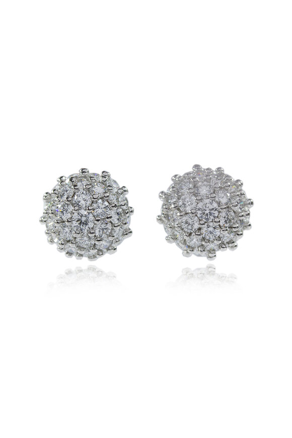 Oscar Heyman Platinum Diamond Earrings