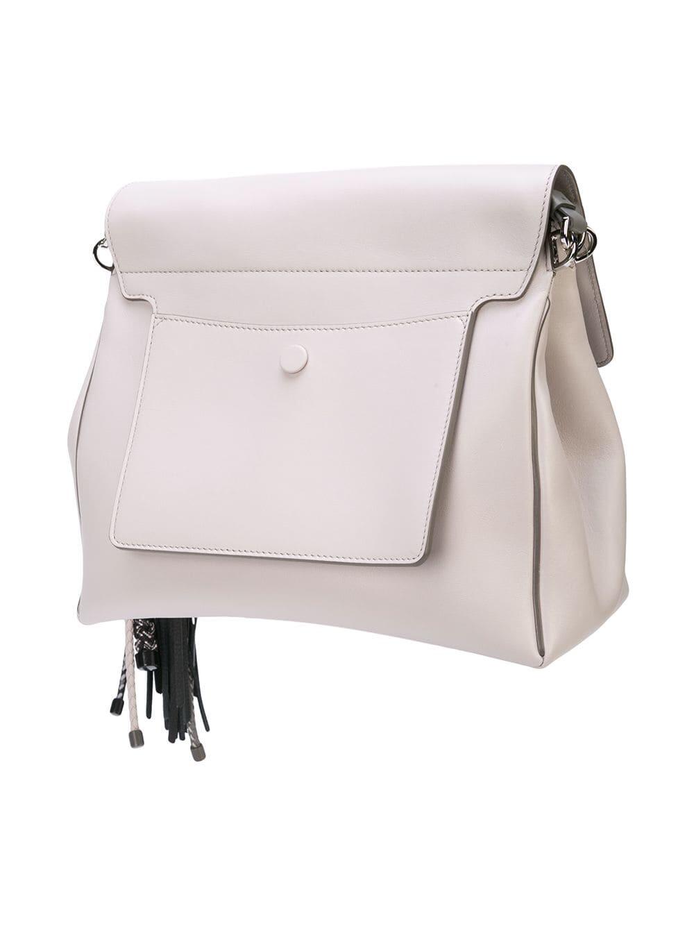 Tod's - Thea Bi-Color Gray Leather Shoulder Bag