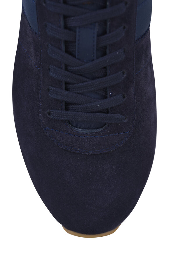 Loro Piana Fast Walk Wind Navy Blue Suede Sneaker - view 4
