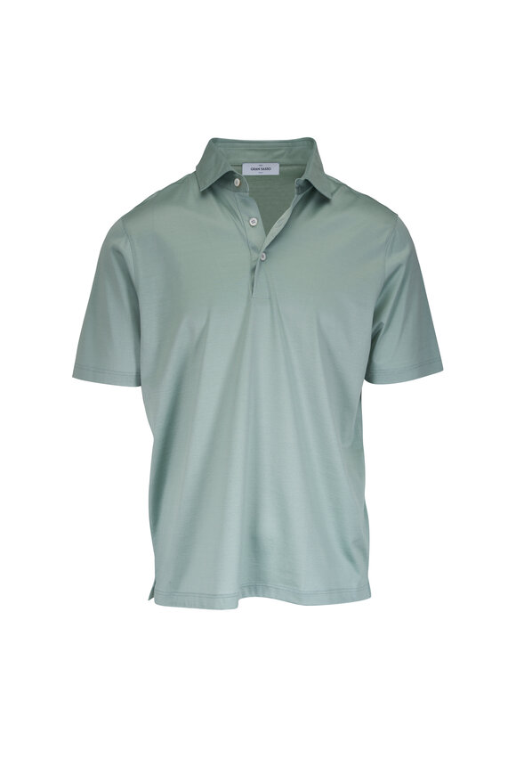 Gran Sasso Sage Fine Cotton Polo