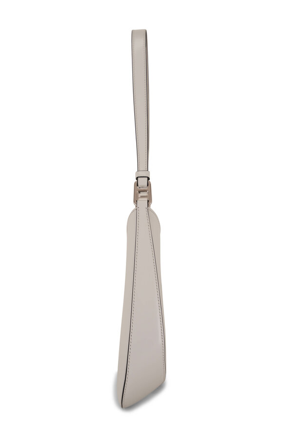 Prada - Cleo White Brushed Leather Hobo Shoulder Bag