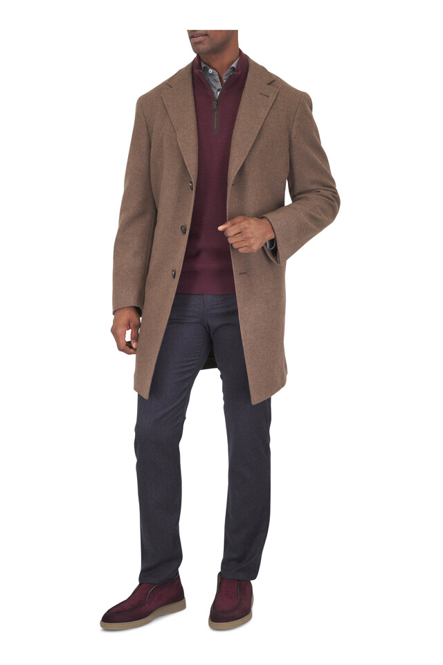 Designer outfit featuring Claret Textured Quarter Zip Pullover, Digits Burgundy Suede Mid Top Boot and 1 other piece