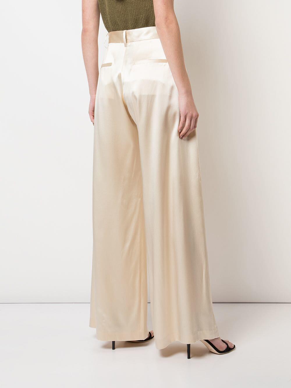 Nili Lotan - Brixton Dune Satin Wide Leg pant