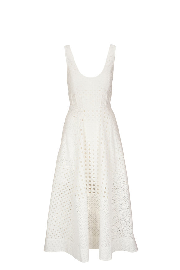 Zimmermann - Matchmaker Anglaise White Midi Dress